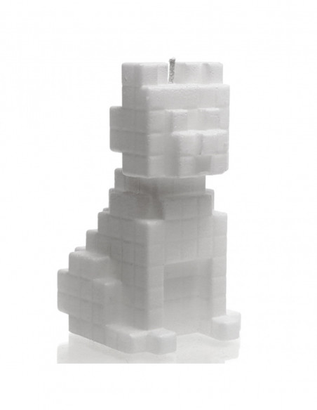 Świeca Dog Pixel White