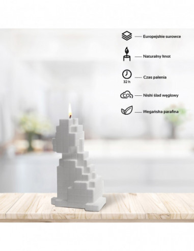 Świeca Dog Pixel White