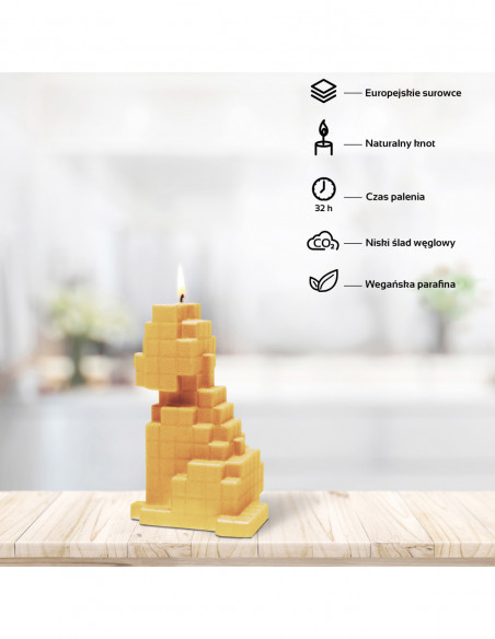 Świeca Dog Pixel Yellow