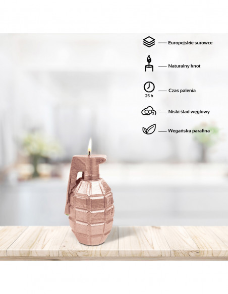 Świeca Grenade  Rose Gold Big