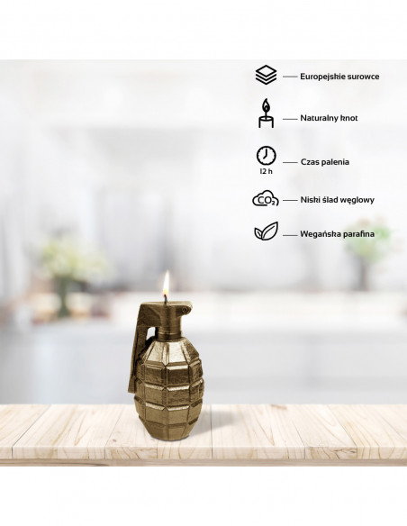 Świeca Grenade  Brass Small