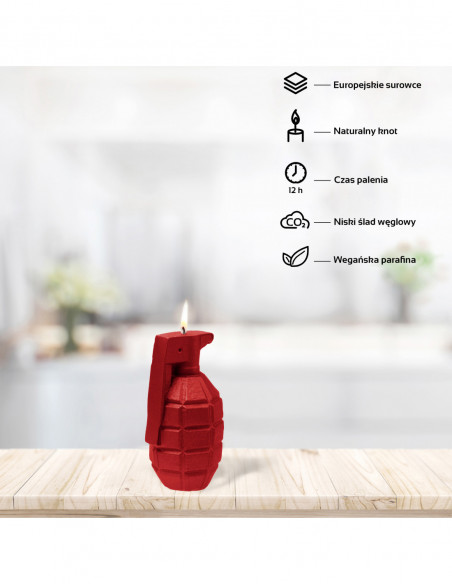 Świeca Grenade  Red Small