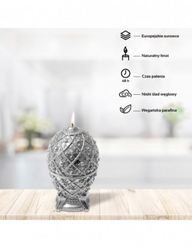 Świeca Faberge Egg Silver
