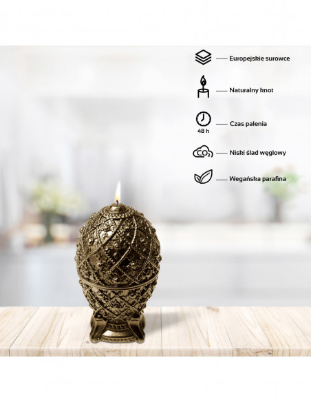 Świeca Faberge Egg Brass