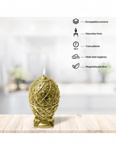 Świeca Faberge Egg Classic Gold