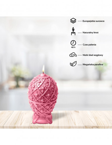 Świeca Faberge Egg Pink