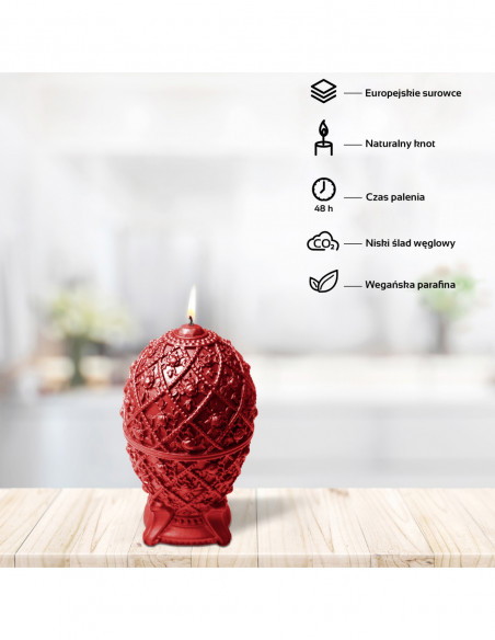 Świeca Faberge Egg Red