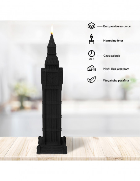 Świeca Big Ben Black Matt