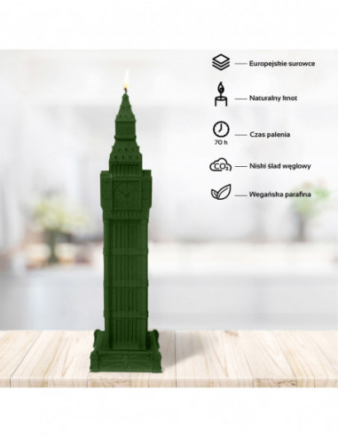 Świeca Big Ben Dark Green