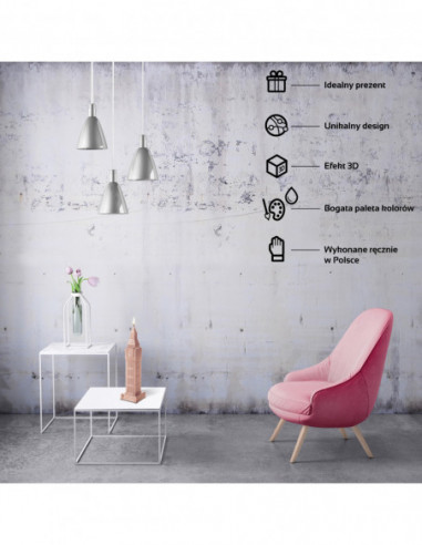 Świeca Big Ben Rose Gold