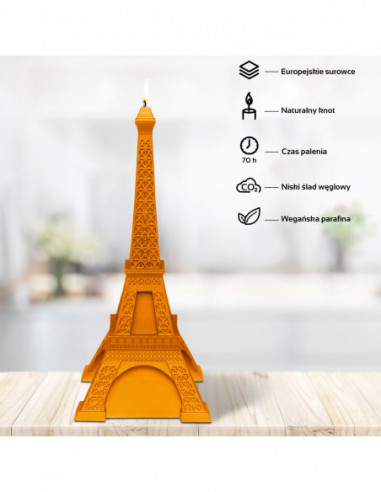 Świeca Eiffel Tower Orange