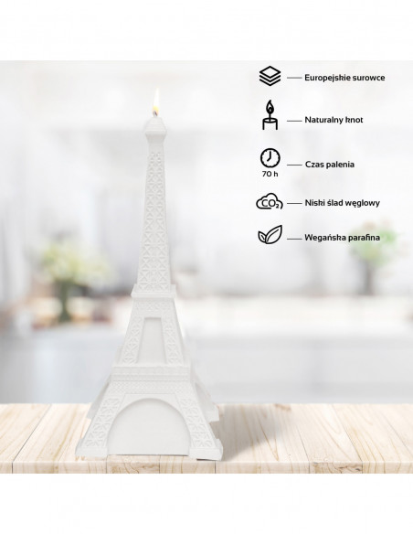 Świeca Eiffel Tower Silver