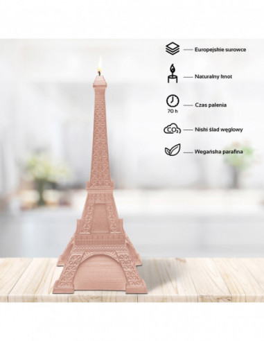 Świeca Eiffel Tower Rose Gold
