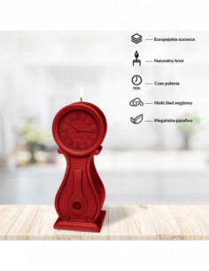 Świeca Clock Red 2