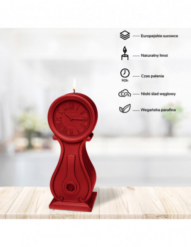 Świeca Clock Red