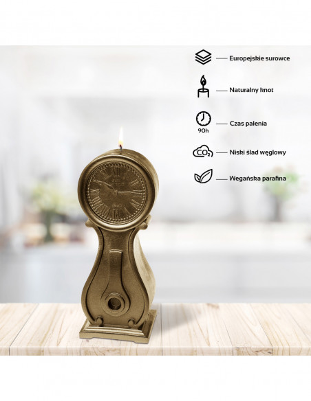 Świeca Clock Brass