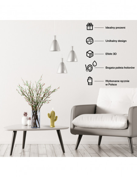 Świeca Cactus Classic Gold Big