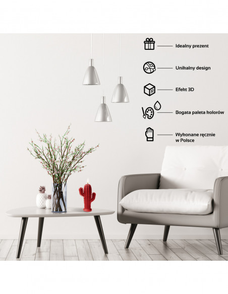 Świeca Cactus Red Big