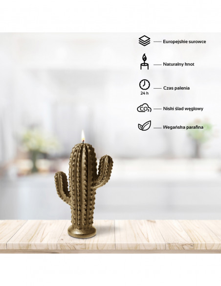 Świeca Cactus Brass Small