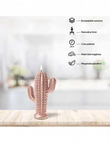 Świeca Cactus Rose Gold Small