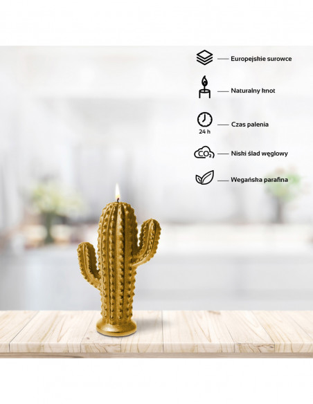 Świeca Cactus Gold Small