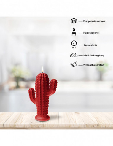 Świeca Cactus Red Small