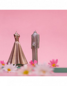 Świeca ślubna Groom Pink 2