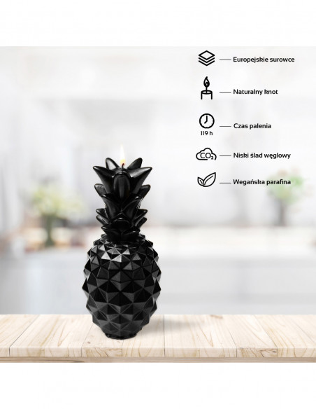 Świeca Pineapple Black Metallic Big