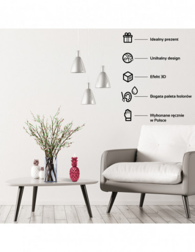 Świeca Pineapple Red Metallic Big