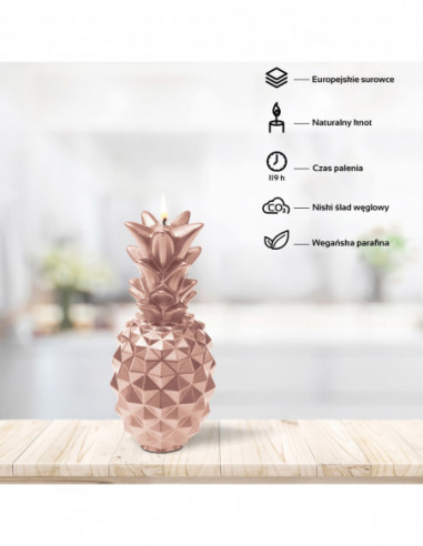 Świeca Pineapple Rose Gold Big
