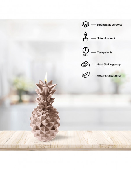 Świeca Pineapple Rose Gold
