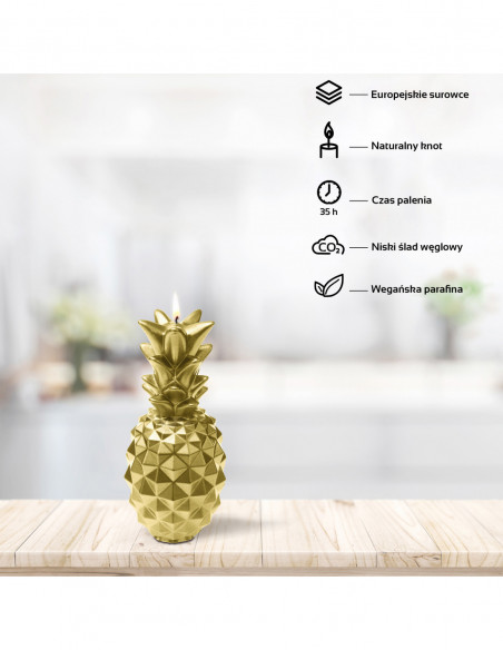 Świeca Pineapple Classic Gold