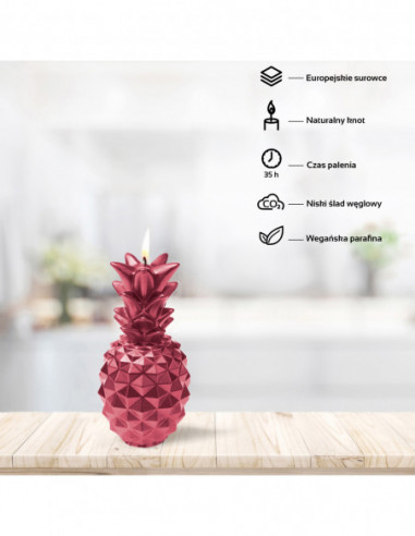 Świeca Pineapple Red Metallic