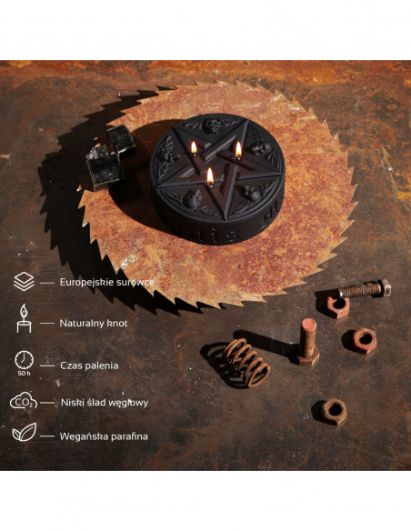 Świeca Pentagram Black Matt
