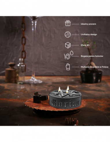 Świeca Pentagram Black Metallic