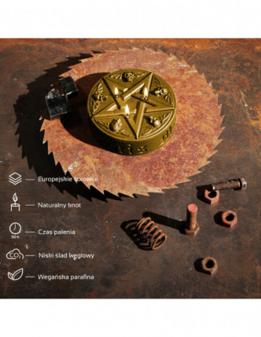 Świeca Pentagram Gold