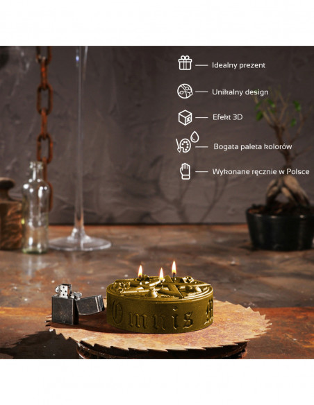 Świeca Pentagram Gold