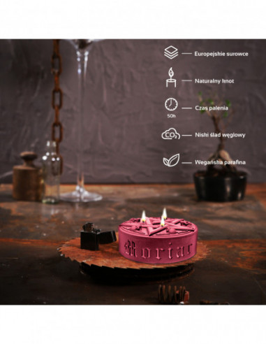 Świeca Pentagram Red Metallic