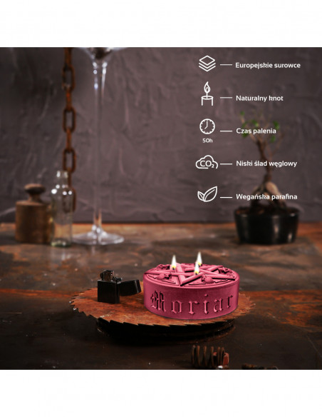 Świeca Pentagram Red Metallic