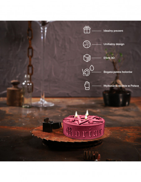 Świeca Pentagram Red Metallic