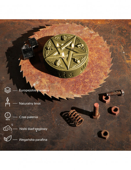 Świeca Pentagram Classic Gold