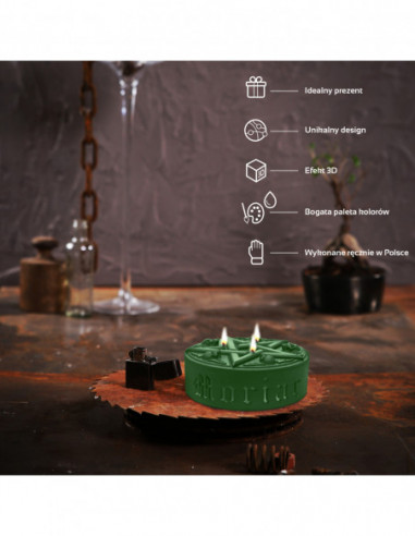 Świeca Pentagram Dark Green