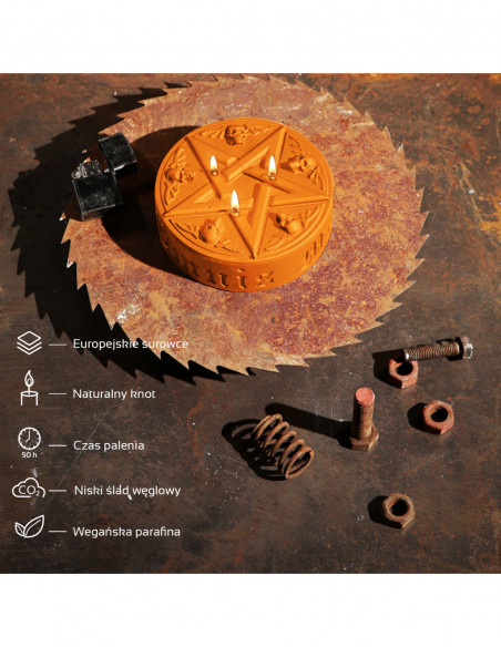 Świeca Pentagram Orange