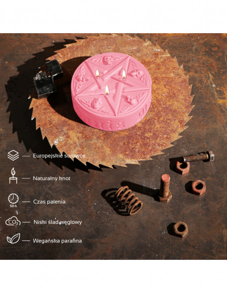 Świeca Pentagram Pink