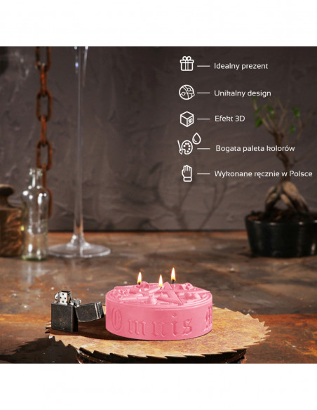 Świeca Pentagram Pink