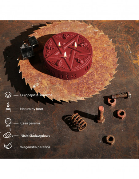 Świeca Pentagram Red