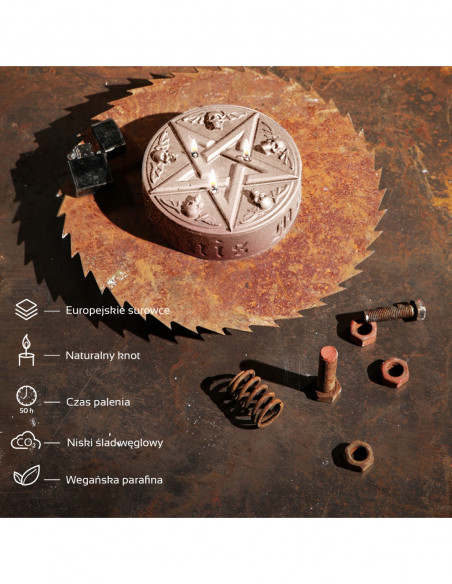 Świeca Pentagram Rose Gold