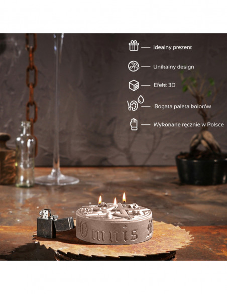 Świeca Pentagram Rose Gold