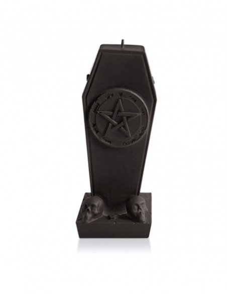 Świeca Coffin with Pentagram Black Matt