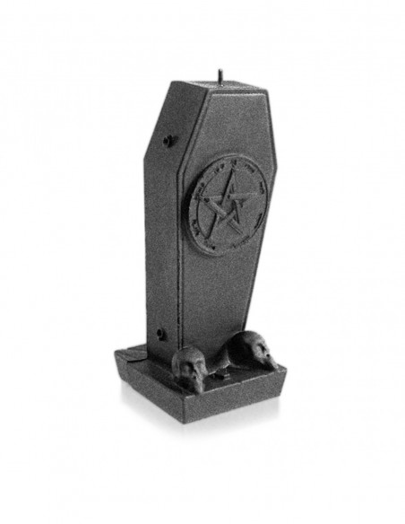 Świeca Coffin with Pentagram Black Metallic